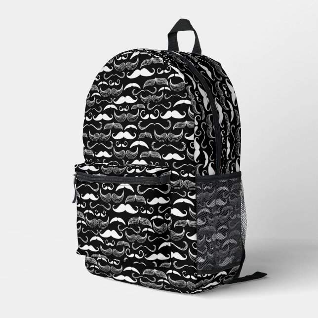 Sac À Dos Imprimé Un Club de Gentlemen. Motif Moustache (Coin arrière droit)