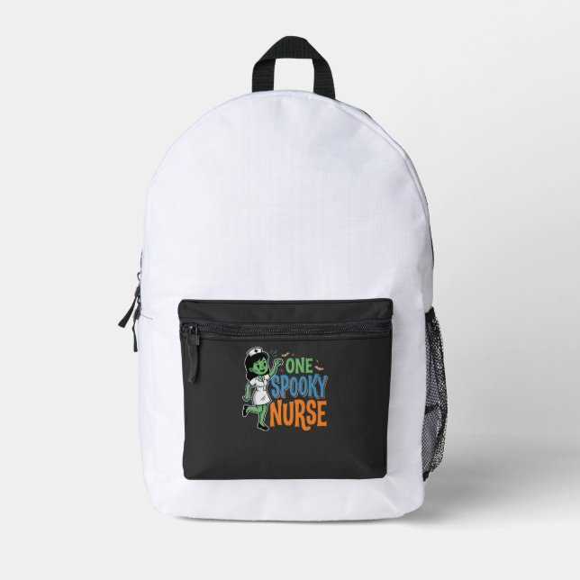 Sac À Dos Imprimé Un design d'Halloween d'infirmière effrayante (Recto)