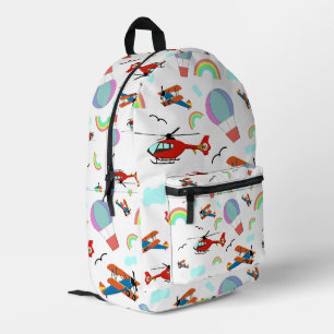 Sac À Dos Imprimé Un motif de vol de garçons sur fond blanc