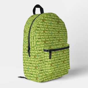 Sac À Dos Imprimé Un Poisson Deux Poissons Typographie Motif