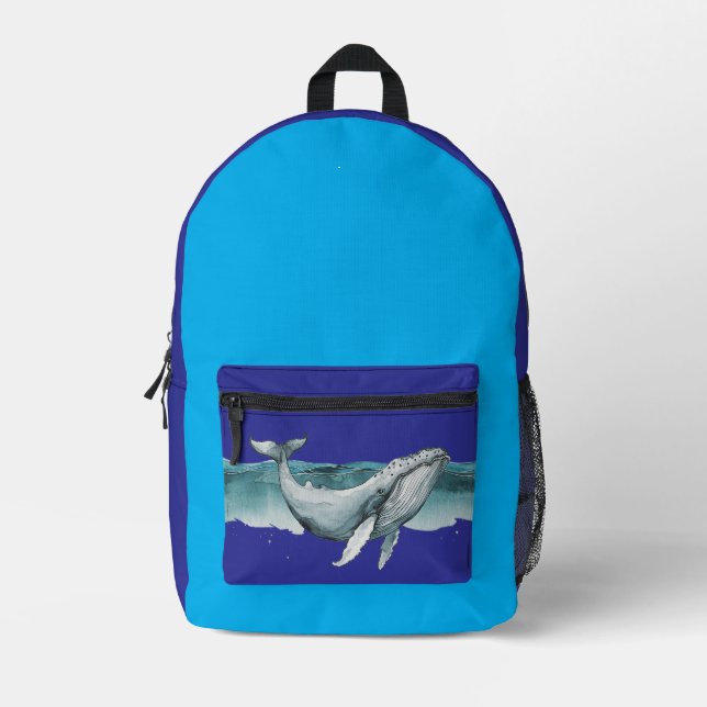 Sac À Dos Imprimé Une baleine massive (Recto)