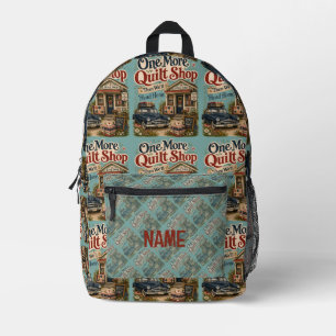 Sac À Dos Imprimé Une scène de cottage vintage d'une boutique de qui