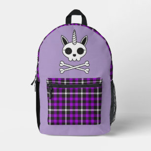 Sac À Dos Imprimé Unicorne crâne et os croisés