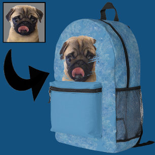 Sac À Dos Imprimé Unique Grunge Carlin Bleu Puppy Lover Photo Kids