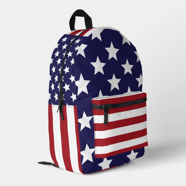 Sac À Dos Imprimé USA Stars Stripes (Coin arrière gauche)
