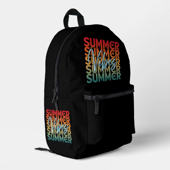 SAC À DOS IMPRIMÉ VACANCES D'ÉTÉ PLAGE FAMILLE  (Coin arrière gauche)