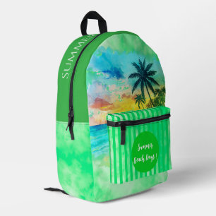 Sac À Dos Imprimé Vacances, Journées de plage estivales, Imprimé de 
