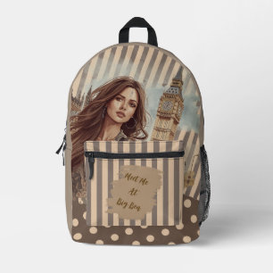 Sac À Dos Imprimé Vacances, Rencontre-moi à Big Ben, Évasion romanti