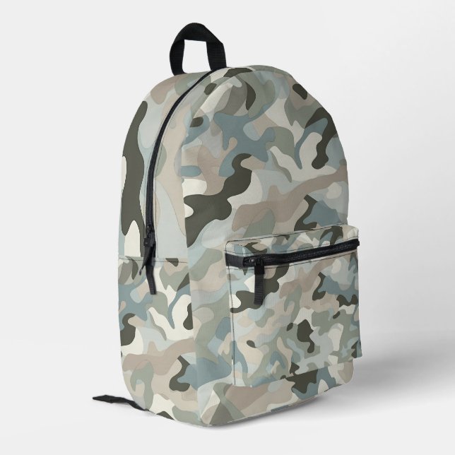 Sac À Dos Imprimé Vague camo bleu furtif (Coin arrière gauche)