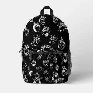 Sac À Dos Imprimé valentines jour coeur humain noir