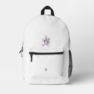 Sac À Dos Imprimé Vecteur de tatouage fée papillon - Art Floral Vint