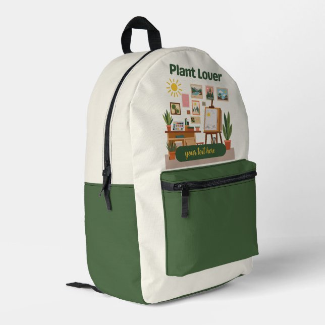 Sac À Dos Imprimé Végétation personnalisée et conception d'espace de (Coin arrière gauche)