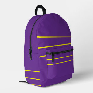 Sac À Dos Imprimé Velours Avec Jaune