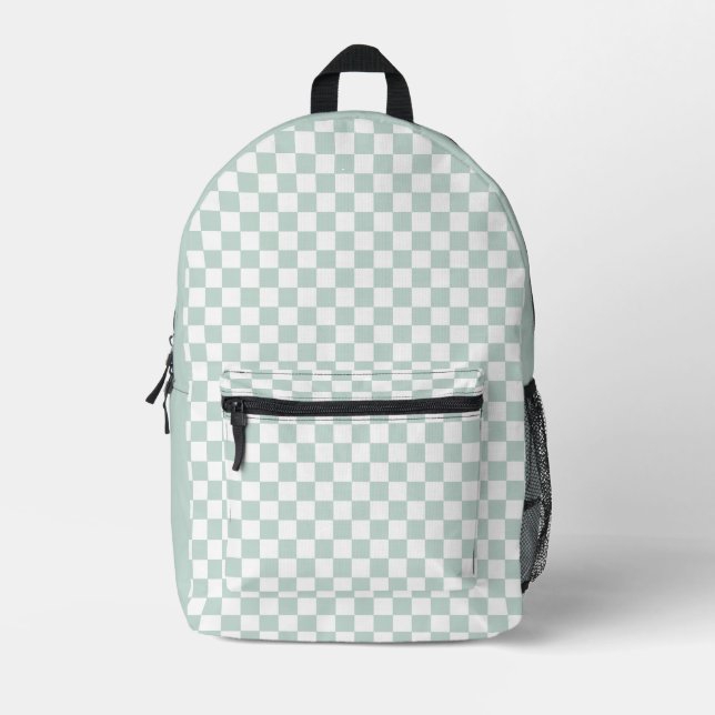 Sac À Dos Imprimé Vérificateur Rétro Menthe (Recto)