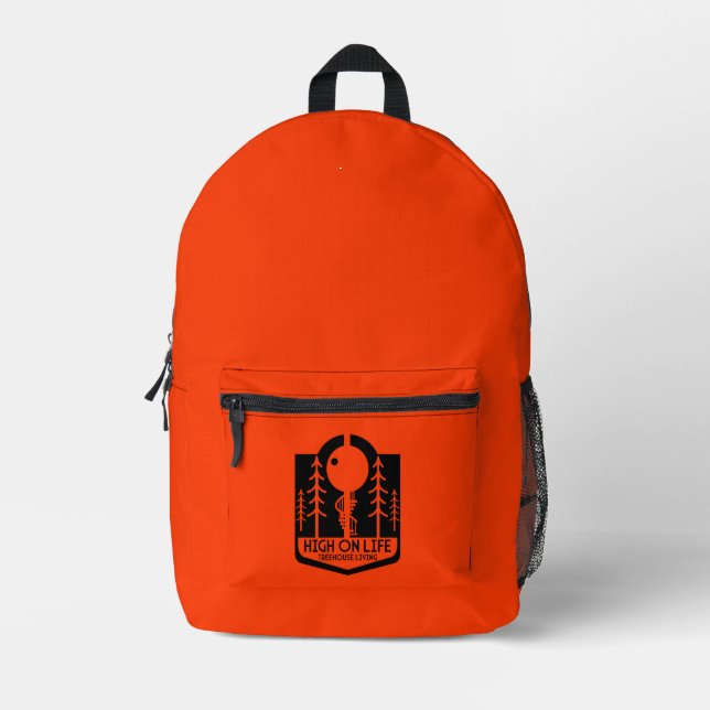 Sac À Dos Imprimé Vêtements et accessoires de cabane dans les arbres (Recto)