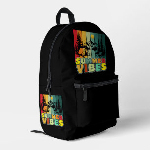 Sac À Dos Imprimé vibes estivales nature camping vacances aventure