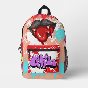 Sac À Dos Imprimé Vibrant vampire Spray peinture Graffiti