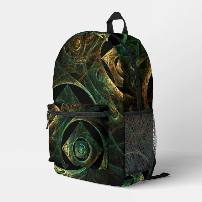 Sac À Dos Imprimé Vibrations magiques Art Abstrait (Coin arrière droit)