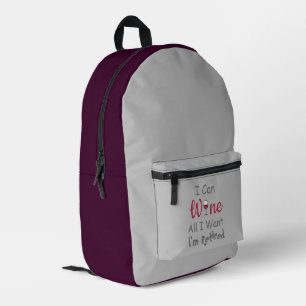 Sac À Dos Imprimé Vin Tout ce que je veux retraite