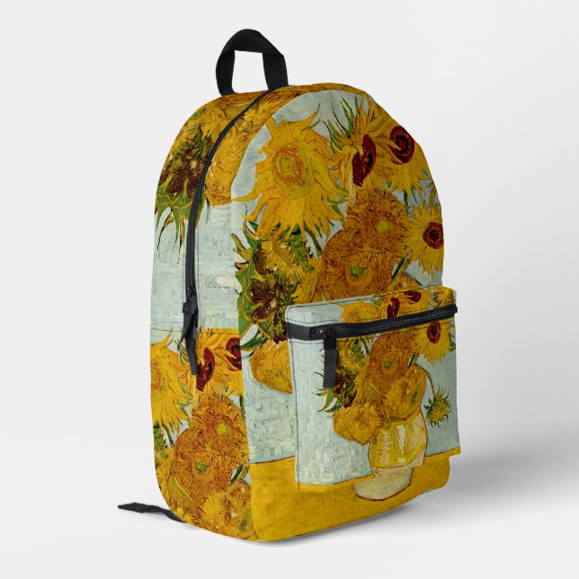 Sac À Dos Imprimé Vincent Van Gogh 12 Tournesols Impressionniste (Coin arrière gauche)