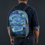 Sac À Dos Imprimé Vincent Van Gogh La Nuit étoilée<br><div class="desc">Vincent Van Gogh's The Starry Night Detail</div>