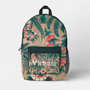 Sac À Dos Imprimé Vintage Chintz Floral Tropical Motif