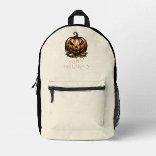 Sac À Dos Imprimé Vintage heureux citrouille Halloween