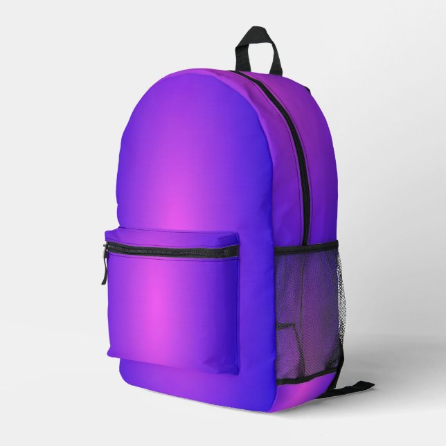 Sac À Dos Imprimé Violet (Coin arrière droit)