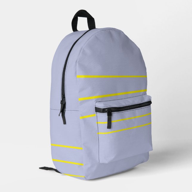 Sac À Dos Imprimé Violet givré  Jaune  (Coin arrière gauche)