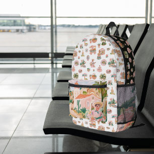 Sac À Dos Imprimé Viva México   Cute Illustré Mexicain Thème