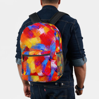 Sac À Dos Imprimé Vivid Abstract Paint Splash Backpack – Colorful