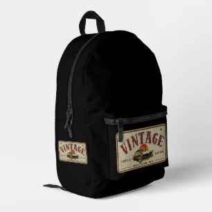 Sac À Dos Imprimé Voiture Classique Vintage Édition Limitée Pièces D