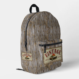 Sac À Dos Imprimé Voiture Classique Vintage Édition Limitée Vieux Bo