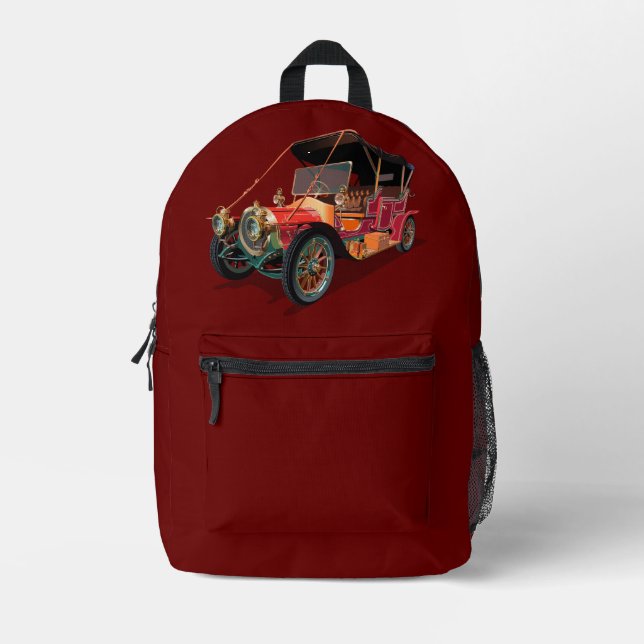 Sac À Dos Imprimé Voiture Vintage (Recto)