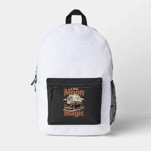 Sac À Dos Imprimé Voiture Vintage Magie Pleine Lune Halloween