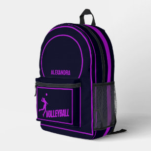 Sac À Dos Imprimé Volley-ball, Joueuse de volley-ball fille, Cadeau 