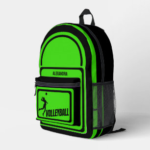 Sac À Dos Imprimé Volley-ball, Joueuse de volley-ball fille, Cadeau 