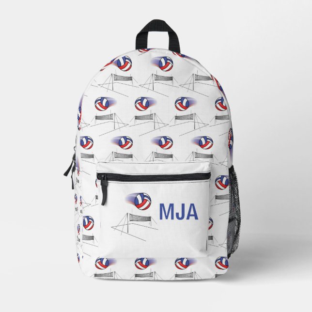 Sac À Dos Imprimé Volleyball Flies Over The Net Backpack (Recto)