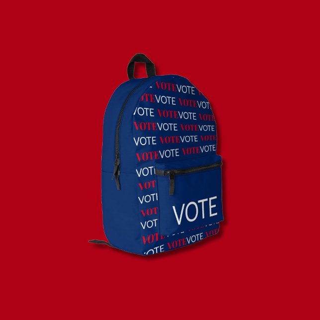 Sac À Dos Imprimé Voter Motif Rouge Blanc et Bleu (Créateur téléchargé)