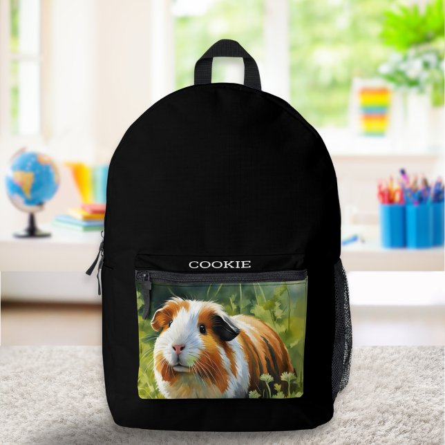Sac À Dos Imprimé Votre photo d'animal de compagnie (A backpack to customize with a favorite photo of your pet and their name)