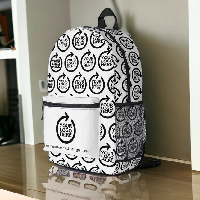 Sac À Dos Imprimé Votre propre logo professionnel Motif personnalisé (Your Own Business Logo Personalized Custom Pattern Printed Backpack from Ricaso. Promotional product)