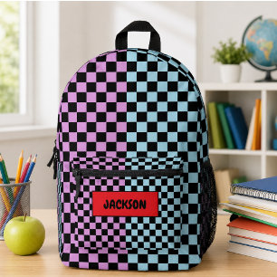 Sac À Dos Imprimé Vous avez dit : Damiers Colorés Pour La Rentrée Sc