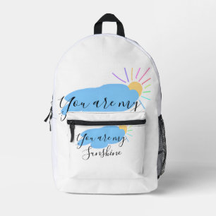 Sac À Dos Imprimé vous êtes mon soleil jaune orange rayons de soleil
