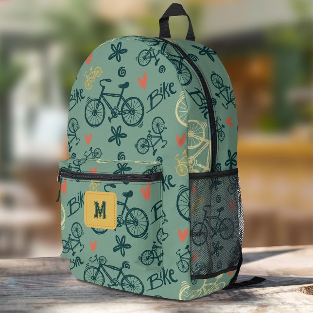 Sac À Dos Imprimé Voyons à vélo vert moderne Motif (Créateur téléchargé)