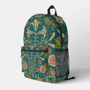 Sac À Dos Imprimé Walter Crane Vintage Lily et Rose Floral