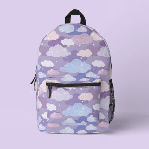 Sac À Dos Imprimé Whimsical Pastel Clouds et étoiles Motif