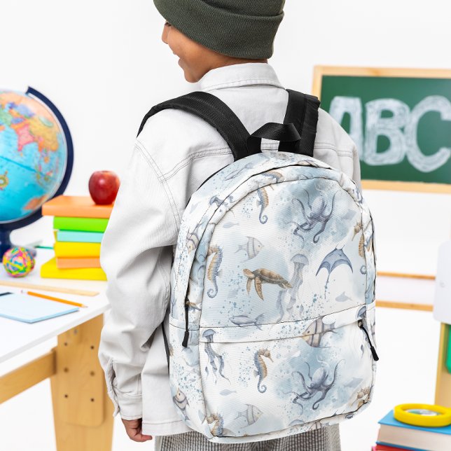 Sac À Dos Imprimé Whimsical Underwater World - Sea Creats Motif (Créateur téléchargé)