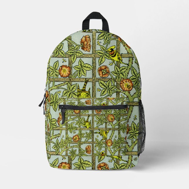 Sac À Dos Imprimé William Morris Design no 5 (Recto)