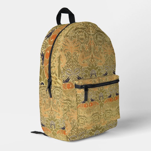 Sac À Dos Imprimé William Morris Peacock & Dragon Arts & Artisanat (Coin arrière gauche)