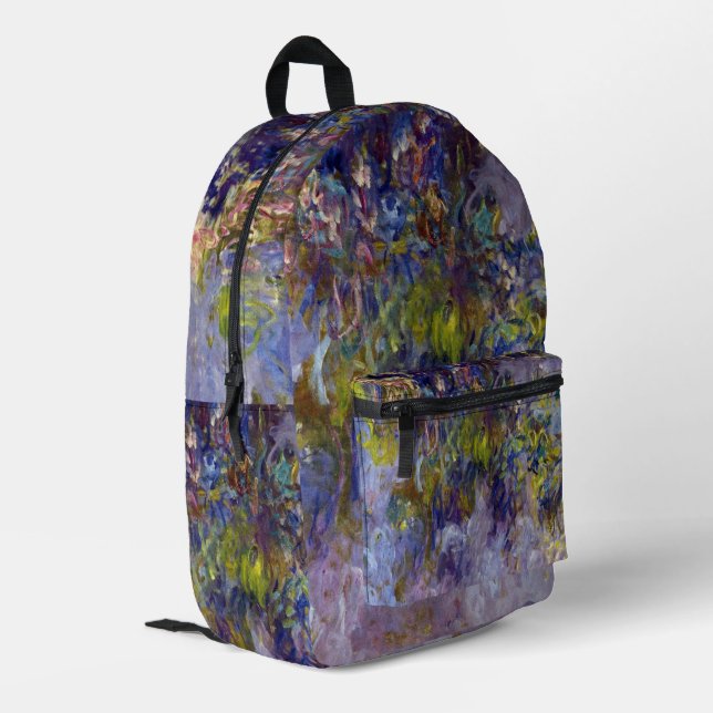 Sac À Dos Imprimé Wisteria (moitié gauche) par Claude Monet (Coin arrière gauche)